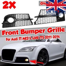 FOR AUDI TT 2011-2014 S LINE FRONT BUMPER LEFT + RIGHT FOG LIGHT GRILLS N/S O/S