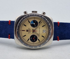 VINTAGE RARE TISSOT NAVIGATOR CHRONOGRAPH  SILVER DIAL MAN'S WATCH / L006