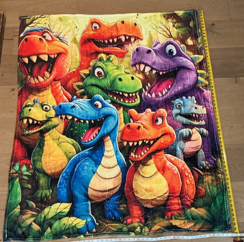 Cartoon dinosaur plush blanket - dinosaur,