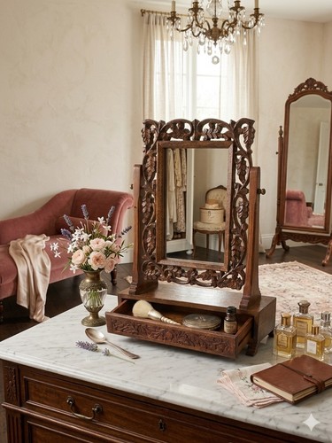 Intricately carved wooden
