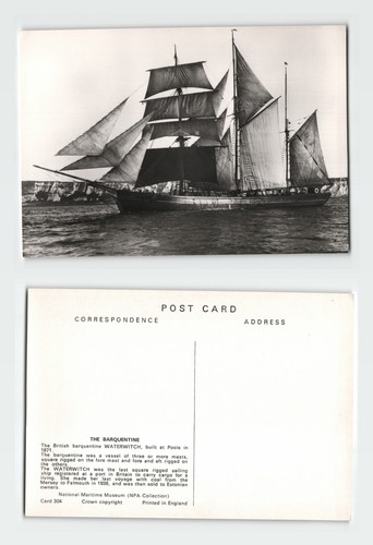 Vintage postcard barquentine - vintage,