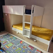 Trio Double Bunk Bed With Storage Stairs - 3 Colours