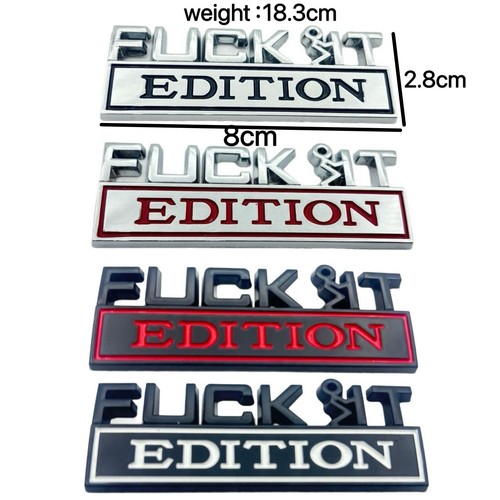 2pcs fuck edition emblem 3d - 2pcs,