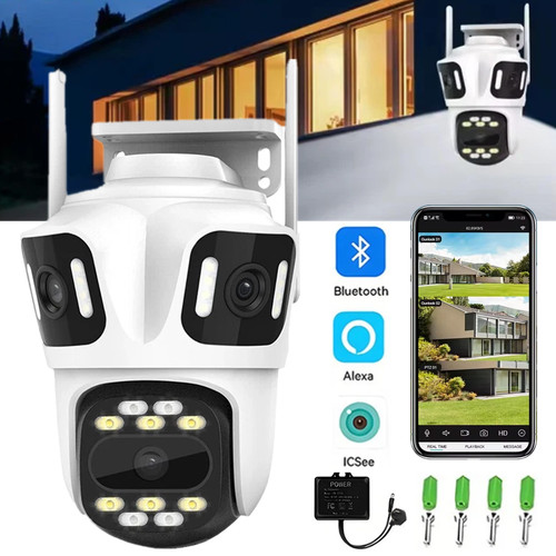 Triple lens cctv camera - cctv, ip