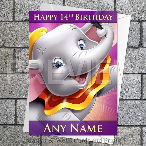 Dumbo birthday card 5x7 - birthday, card.