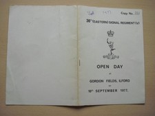 Programme 36 Eastern Signal Regiment (v) TAVR Gordon Fields Ilford 10.9.1977