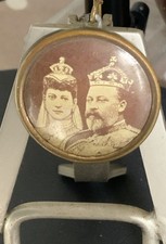 Vintage King Edward VII & Queen Alexandra,Coronation 1902. Lapel Badge. P15 128