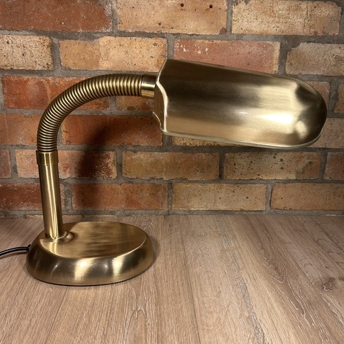 Brass bankers desk lamp goose - lamp,