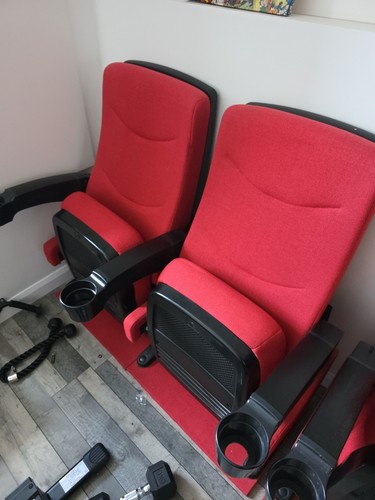 Red black cinema seat - cinema,