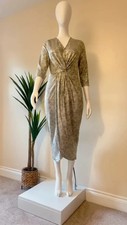 Next Gold Metallic Dress | UK12 | RRP£48 | New Without Tags