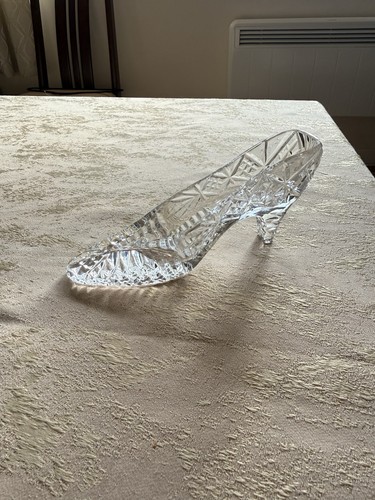 Vintage cut glass stiletto - glass,