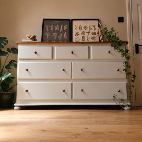 Large white solid - large, wood
