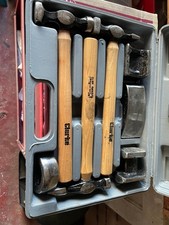 Clarke Auto Body Panel Beating Hammers Kit - 7pc Hickory Shafted 