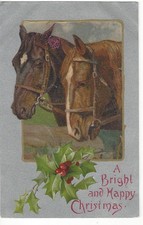 CHRISTMAS - TWO HORSES HEADS