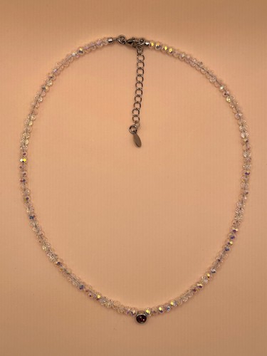 Handmade crystal necklace dark - handmade,