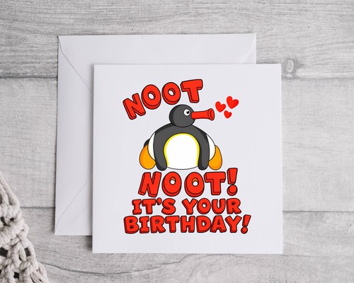 Pingu birthday card - pingu, cult