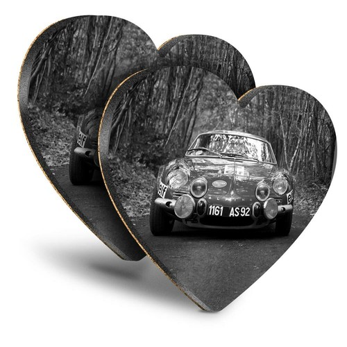 Heart mdf coasters bw - mdf,