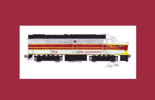 Erie lackawanna fa1 - erie, #7254