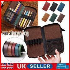 Cowhide Pencil Bag with Pen