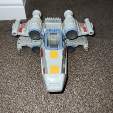 Star Wars Hasbro 2004  Galactic Heroes 9" X-Wing Fighter Ship missing missiles 