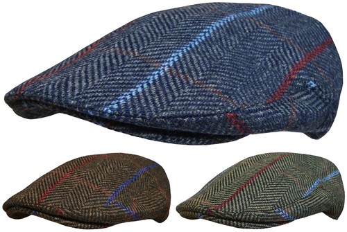 Flat cap striped check - cap,