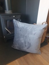 4 X 22 x 22 inch Grey Faux Fur Cuddlesoft Cushion Covers. 