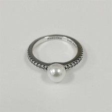 Pearl & Pavé Ring Pandora Treated Freshwater Cultured