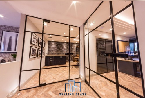 Glass partition wall - glass,