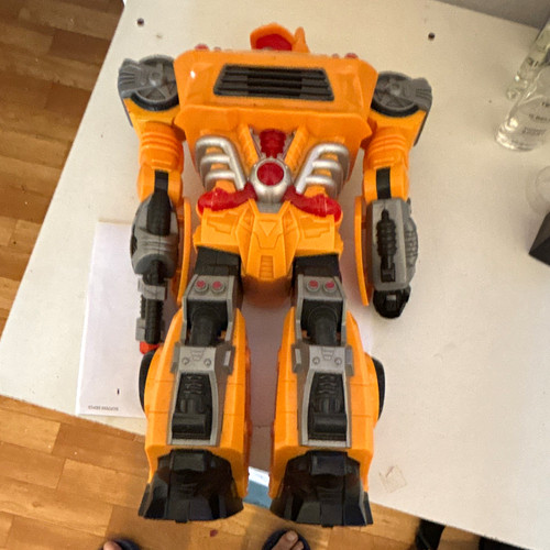 Large orange black plastic - large,