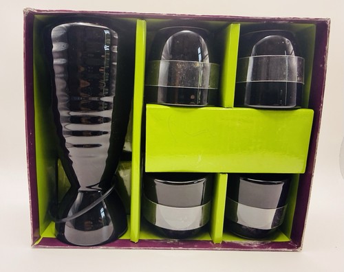 Vintage mcm black glass - vintage,