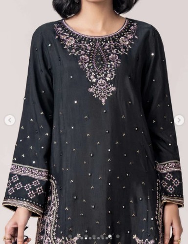 Black full asian embroidery - asian,
