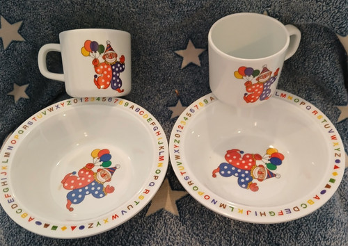 Vintage plastic clown abc - plastic,