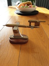 Fantastic Rare Trench Art V1 Rocket On Its Wooden Stand