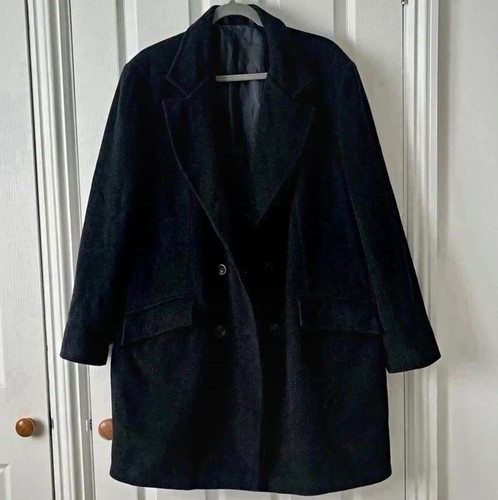 Chris black wool blend pea - blend,