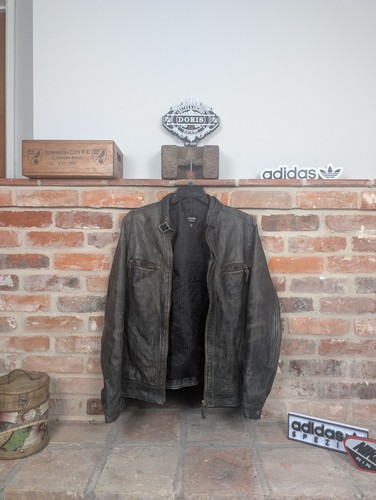 Mens motorcycle leather jacket - mens,