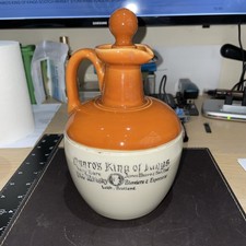 VINTAGE MUNRO'S KING OF KINGS SCOTCH WHISKY  STONEWARE FLAGON , STOPPER.
