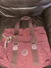 Kipling Plum/Aubergine Shoulder Bag with Monkey