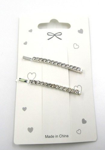 Pair silver crystal - silver,