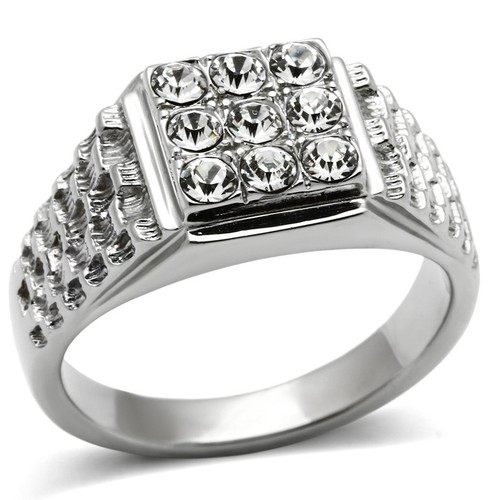Mens pinky ring signet - , cz