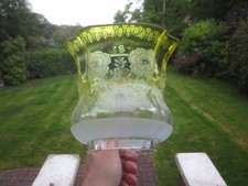 ORIGINAL  ANTIQUE YELLOW GLASS