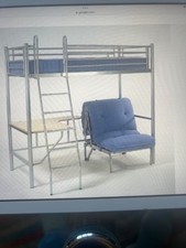 jay-be high bed with futon and desk