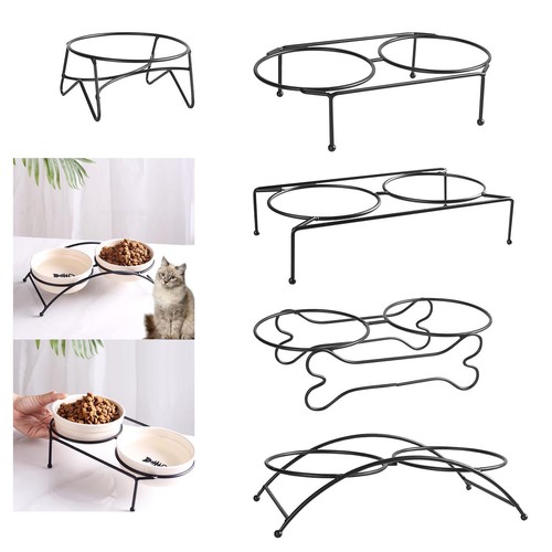 Pet metal feeder stand bowls - pet,