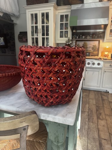 Set red woven - red, baskets