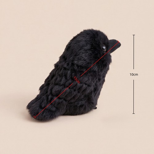 Kawaii black crow plush - kawaii,
