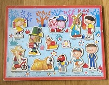 VINTAGE WOODEN SPEAR’S GAMES THE MAGIC ROUNDABOUT JIGSAW PUZZLE- G J HAYTER