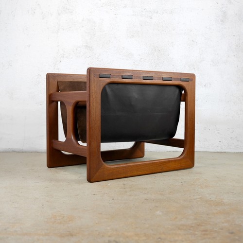 Mid century teak leather - mid,