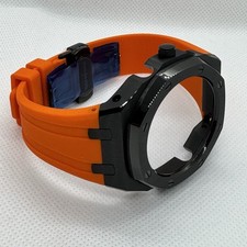 Casio G-Shock GA-2100 (Casioak) Mod Kit - Case + Strap Upgrade - Orange + Black