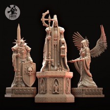 Tabletop wargame  scenery terrain Outstanding detail large Gothic Statues