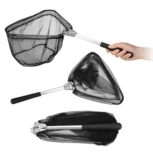 Folding fishing landing net - folding,