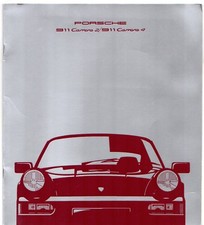 Porsche 911 1989-1990 UK Market Brochure 964 Carrera 2 4 Coupe Targa Cabriolet